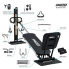 Black Bundle - Adjustable Dumbbells (Black) + GR8FLEX original gym(special edition with storage box), get a FREE 270lbs Resistance Bands Set GR8FLEX USA